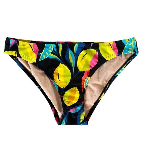 NWOT Tabitha Brown Lemon Print Swim Bottoms - Picture 1 of 4